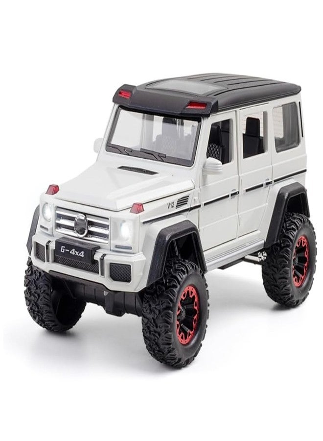 سيارة AMG 4X4 من Coelon Exclusive Alloy بمقياس 1:32 مصنوعة من المعدن المصبوب، نموذج سيارة لعبة، تعمل بالسحب للخلف مع أبواب قابلة للفتح وإضاءة، ألعاب سيارات للأطفال - Image 1